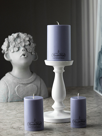Свеча интерьерная из соевого воска CandleKraft EcoTrend Lavender Mini &quot;столбик&quot; от Мастерской уюта CandleKraft
