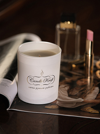 Свеча ароматическая CandleKraft Cherry Blossom & Peony Gentle Aroma white &quot;Цветущая Вишня и Пион&quot; от Мастерской уюта CandleKraft